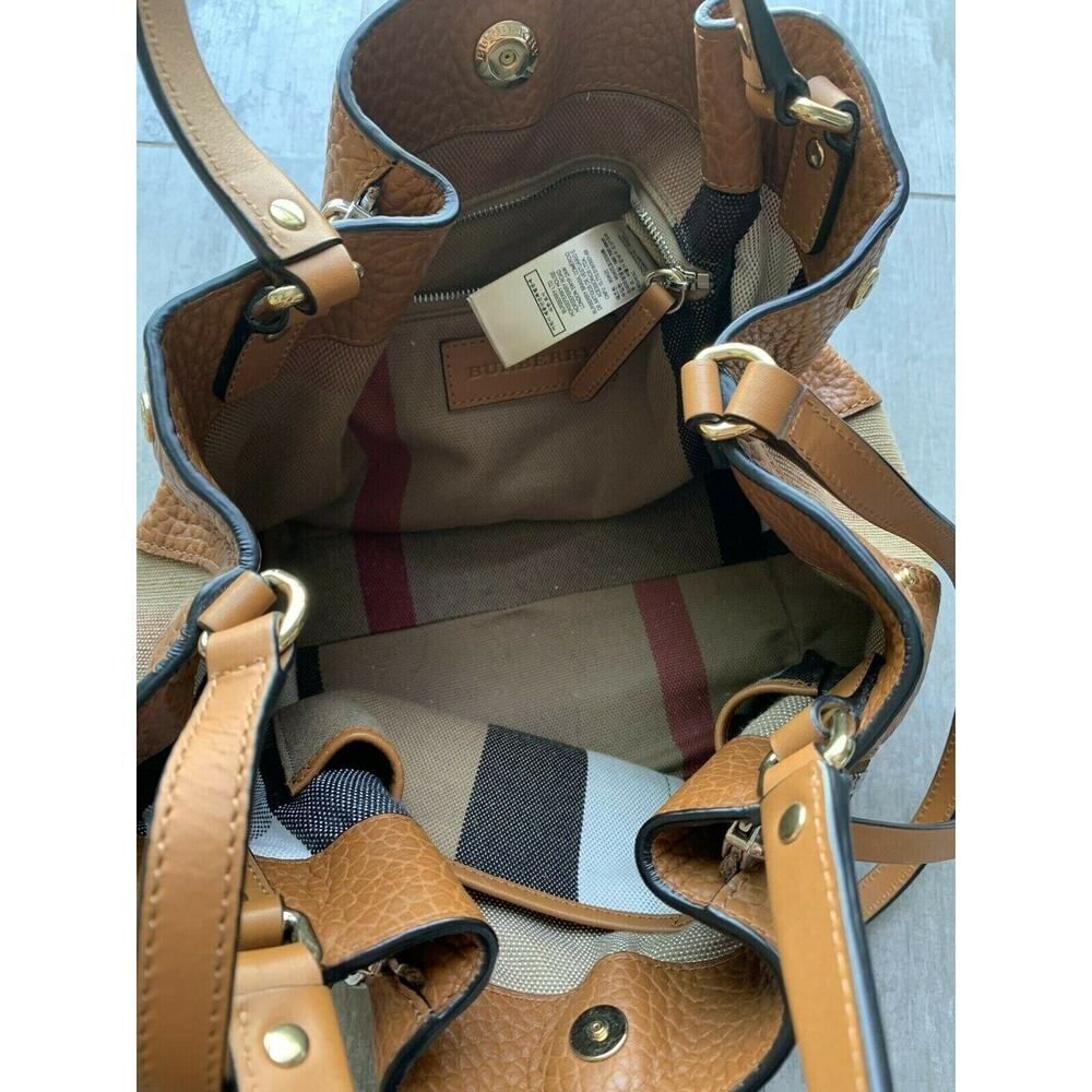 BURBERRY Small Maidstone Saddle Brown Leather Tote Designer Shoulder Bag - Picture 12 of 12